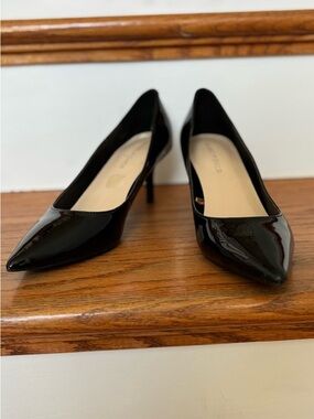 Marc Fisher Black Patent Pointed-Toe Pumps